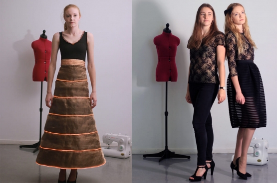 Robes célestes en fils métalliques au Carré Jeunes Talents